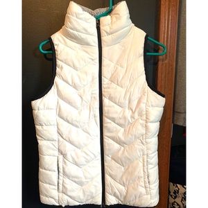 White puffy vest